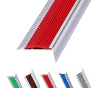 WXGMP Perfil De Borde De Escalera De Metal 50 90 100 120 150cm Tiras De Ajuste De Borde, Protector De Tira De Protección(Red,100cm/40in)