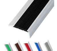 WXGMP Perfil De Borde De Escalera De Metal 50 90 100 120 150cm Tiras De Ajuste De Borde, Protector De Tira De Protección(Black,90cm/36in)