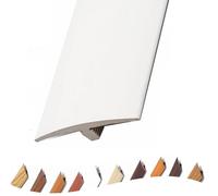 WXGMP T Universal Listones De Umbral Tira De Transición PVC Fácil De Cortar Listón De Cobertura Para El Suelo Listón De Unión De Huecos(White)