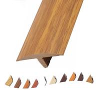 WXGMP T Universal Listones De Umbral Tira De Transición PVC Fácil De Cortar Listón De Cobertura Para El Suelo Listón De Unión De Huecos(Teak)