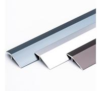 WXGMP Tira De Umbral De Transición De Piso 15mm Reductor De Umbrales 90cm Embellecedor De Borde De Puerta De Aluminio, Alfombra, Azulejo, Rampa De Transición De Piso Laminado(Champagne)