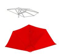 WXGMP Toldo De Repuesto Para Medio Paraguas 5 Varillas Pequeño Semicircular Tela De Repuestos Cubierta De Repuestos Para Paraguas De Patio Al Aire Libre(Red)