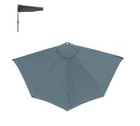 WXGMP Toldo De Repuesto Para Sombrilla De Patio Cubierta De Repuesto Para Sombrilla Semicircular 2.7m 5 Varillas Toldo Para Sombrilla De Mercado(Gray)