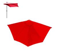 WXGMP Toldo De Repuesto Para Sombrilla De Patio Cubierta De Repuesto Para Sombrilla Semicircular 2.7m 5 Varillas Toldo Para Sombrilla De Mercado(Red)