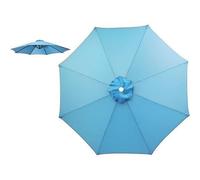WXGZSKLV Sun Shade Umbrella Replacement Canopy For 6/8 Ribs, Outdoor Patio 6.5 7.5 8 9 10 11.5 Ft Replacement Top Cover, Table Market Yard Parasol Top UV Protection Waterproof(Lake Blue)