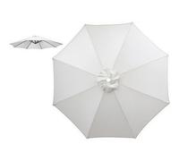 WXGZSKLV Sun Shade Umbrella Replacement Canopy For 6/8 Ribs, Outdoor Patio 6.5 7.5 8 9 10 11.5 Ft Replacement Top Cover, Table Market Yard Parasol Top UV Protection Waterproof(Pure White)