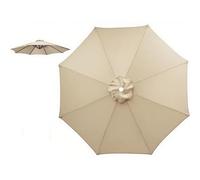 WXGZSKLV Sun Shade Umbrella Replacement Canopy For 6/8 Ribs, Outdoor Patio 6.5 7.5 8 9 10 11.5 Ft Replacement Top Cover, Table Market Yard Parasol Top UV Protection Waterproof(Beige)