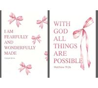 Wxiben Christian Bow Spiral Notebook - 2 Pcs Coquete Pink Bow Notebook Journal Bible Verses Hardcover Notebook Journaling Prayer Gifts for Women Girls Note Taking Work Office Church Supplies 5.5x8.3