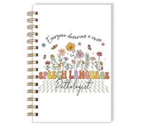 Wxiben Cuaderno en espiral para terapia del habla, cuaderno de regalo SLP, para terapeutas del habla, idioma, regalos para mujeres, todo el mundo merece un diario de regalo de voz para compañeros de
