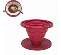 Wxinsheng Filtro de Café,Filtro de Café Plegable de Silicona para Camping,Filtro de Café al Aire Libre,Portátil y Reutilizable,Gotero Compacto para Viajes,Oficina o Hogar,Resistente al Calor