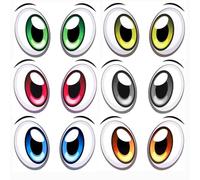 Wxinsheng Pegatinas de Ojos,6 Pares Pegatinas de Robot Cortacésped,Pegatina Decorativas de PVC Impermeables,Ojos Adhesivos Impermeables,para Robot Cortacésped,Electrodomésticos