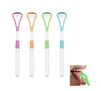 Wxinsheng Raspador de Lengua,4 PiezasLimpiador de LenguaSuave Cabeza de Silicona,Limpiadores Linguales Raspadores,Limpiador lingualReduce,El Mal Aliento,Aumenta la Salud Bucal,Sin BPA