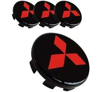 wxjcg 4 Piezas Tapacubos Centrales para Mitsubishi L200 Tr4 Triton Preto 55mm, Tapas Llantas Impermeable Embellecedor para Llantas Tapas Centrales Accesorios Coche