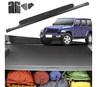 WXJFFF Cubierta de Carga Retráctil para Jeep Wrangler JL 4Door 2018-2022 2023 2024, Coche Maletero Privacidad Cargo Protectora Cubierta Interiores Accesorios
