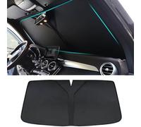 WXJFFF Parasol Coche Delantero para BMW Series 5 520d F10 M550d F10 520i F10 518d F10 523i 2000-2024, Plegable Parasol del Parabrisas del Coche Protección UV Accesorios,Black