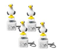WXJHNYBS Llavero Con BotóN De Sonido De Mina De Gaviota, Con Sonido Real Y Luz Led,Recargable Keychain Regalos Para Adultos,4pcs