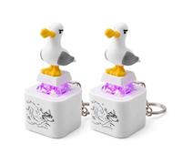 WXJHNYBS Seagull Mine Keychain, Con Sonido Real Y Luz Led,Recargable Fidget Toys Adultos Para Adultos,2pcs