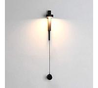 WXJLYZRCXK Lámpara de Pared de la Novedad, Personalidad Lámpara de Pared Lámpara de Pared Dormitorio Aldado de la Cama Luz Acrílico Aisle Luz Matte Negro D8 * H30Cm + Ajustable