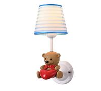 WXKAGF Linda lámpara de Pared de Animales de Dibujos Animados de Resina con Pantalla de Tela Pintada a Mano, luz de Pared LED para Dormitorio, Sala de Estar, Comedor, jardín de Infantes, Aplique de