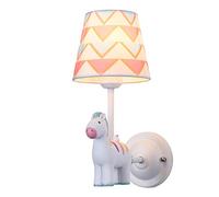 WXKAGF Linda lámpara de Pared de Animales de Dibujos Animados de Resina con Pantalla de Tela Pintada a Mano, luz de Pared LED para Dormitorio, Sala de Estar, Comedor, jardín de Infantes, Aplique de