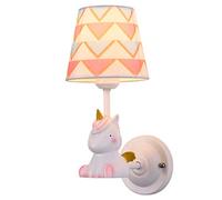 WXKAGF Linda lámpara de Pared de Animales de Dibujos Animados de Resina con Pantalla de Tela Pintada a Mano, luz de Pared LED para Dormitorio, Sala de Estar, Comedor, Aplique de Pared para jardín de