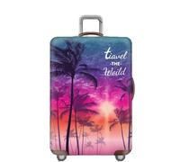 wxlmom Funda Maleta Árbol De Coco Púrpura De Viaje Suave De Anti-Polvo Fundas para Maletas,3D Elástica Luggage Cover con Cremallera,Equipaje De Viaje Cubierta(S)