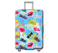 wxlmom Funda Maleta Azul, Amarillo, Rosa De Viaje Suave De Anti-Polvo Fundas para Maletas,3D Elástica Luggage Cover con Cremallera,Equipaje De Viaje Cubierta(M)