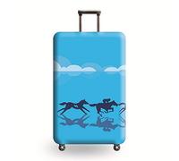 wxlmom Funda Maleta El Caballo Azul De Viaje Suave De Anti-Polvo Fundas para Maletas,3D Elástica Luggage Cover con Cremallera,Equipaje De Viaje Cubierta(S)