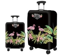 wxlmom Funda Maleta Flamingo De La Selva De Viaje Suave De Anti-Polvo Fundas para Maletas,4D Elástica Luggage Cover con Cremallera,Equipaje De Viaje Cubierta(M)