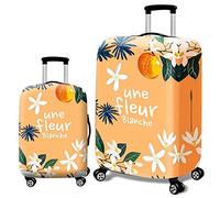 wxlmom Funda Maleta Flor Amarilla De Viaje Suave De Anti-Polvo Fundas para Maletas,3D Elástica Luggage Cover con Cremallera,Equipaje De Viaje Cubierta(S)