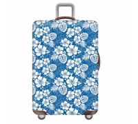 wxlmom Funda Maleta Flor Azul De Viaje Suave De Anti-Polvo Fundas para Maletas,3D Elástica Luggage Cover con Cremallera,Equipaje De Viaje Cubierta(M)