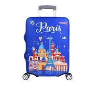 wxlmom Funda Maleta Grande Azul De Viaje Suave De Anti-Polvo Fundas para Maletas,3D Elástica Luggage Cover con Cremallera,Equipaje De Viaje Cubierta(XL)