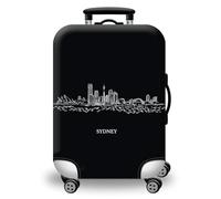 wxlmom Funda Maleta Grande Ciudad Negra De Viaje Suave De Anti-Polvo Fundas para Maletas,3D Elástica Luggage Cover con Cremallera,Equipaje De Viaje Cubierta(XL)