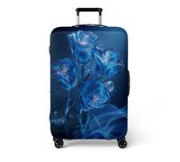 wxlmom Funda Maleta Grande Flor Azul Cubierta De Equipaje Protectora, Funda Maleta Cabina Lavable Y Reutilizable, Protector Maletas Viaje, Elástico,Antiarañazos,para Maletas Mediana Grande