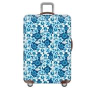 wxlmom Funda Maleta Grande Flor Azul De Viaje Suave De Anti-Polvo Fundas para Maletas,3D Elástica Luggage Cover con Cremallera,Equipaje De Viaje Cubierta(L)