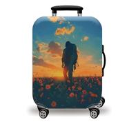 wxlmom Funda Maleta Grande Flores Naranjas De Viaje Suave De Anti-Polvo Fundas para Maletas,3D Elástica Luggage Cover con Cremallera,Equipaje De Viaje Cubierta