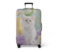 wxlmom Funda Maleta Grande Flores Púrpuras De Viaje Suave De Anti-Polvo Fundas para Maletas,3D Elástica Luggage Cover con Cremallera,Equipaje De Viaje Cubierta