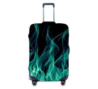 wxlmom Funda Maleta Grande Fuego Verde De Viaje Suave De Anti-Polvo Fundas para Maletas,3D Elástica Luggage Cover con Cremallera,Equipaje De Viaje Cubierta(L)