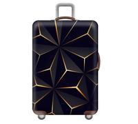 wxlmom Funda Maleta Grande Geometría Amarilla Negra De Viaje Suave De Anti-Polvo Fundas para Maletas,3D Elástica Luggage Cover con Cremallera,Equipaje De Viaje Cubierta(XL)