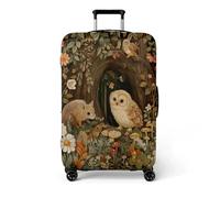 wxlmom Funda Maleta Grande Imprimir Búho De Viaje Suave De Anti-Polvo Fundas para Maletas,3D Elástica Luggage Cover con Cremallera,Equipaje De Viaje Cubierta