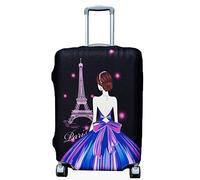 wxlmom Funda Maleta Grande La Chica De La Torre De Viaje Suave De Anti-Polvo Fundas para Maletas,3D Elástica Luggage Cover con Cremallera,Equipaje De Viaje Cubierta(XL)