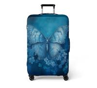 wxlmom Funda Maleta Grande Mariposa Azul Cubierta De Equipaje Protectora, Funda Maleta Cabina Lavable Y Reutilizable, Protector Maletas Viaje, Elástico,Antiarañazos,para Maletas Mediana Grande
