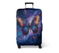 wxlmom Funda Maleta Grande Mariposa Negra Cubierta De Equipaje Protectora, Funda Maleta Cabina Lavable Y Reutilizable, Protector Maletas Viaje, Elástico,Antiarañazos,para Maletas Mediana Grande