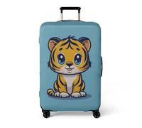 wxlmom Funda Maleta Grande Negro Amarillo De Viaje Suave De Anti-Polvo Fundas para Maletas,3D Elástica Luggage Cover con Cremallera,Equipaje De Viaje Cubierta