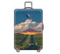 wxlmom Funda Maleta Grande Nubes De Carretera De Viaje Suave De Anti-Polvo Fundas para Maletas,3D Elástica Luggage Cover con Cremallera,Equipaje De Viaje Cubierta(L)
