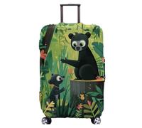 wxlmom Funda Maleta Grande Oso Negro De Viaje Suave De Anti-Polvo Fundas para Maletas,3D Elástica Luggage Cover con Cremallera,Equipaje De Viaje Cubierta