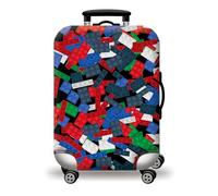 wxlmom Funda Maleta Grande Rojo Y Azul De Viaje Suave De Anti-Polvo Fundas para Maletas,3D Elástica Luggage Cover con Cremallera,Equipaje De Viaje Cubierta(L)