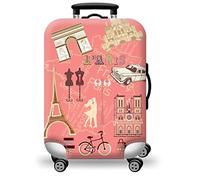 wxlmom Funda Maleta Grande Rosa De Viaje Suave De Anti-Polvo Fundas para Maletas,3D Elástica Luggage Cover con Cremallera,Equipaje De Viaje Cubierta(XL)