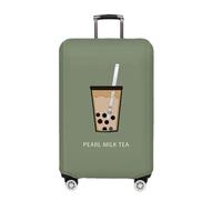 wxlmom Funda Maleta Grande Té De Leche De Perlas De Viaje Suave De Anti-Polvo Fundas para Maletas,6D Elástica Luggage Cover con Cremallera,Equipaje De Viaje Cubierta(XL)
