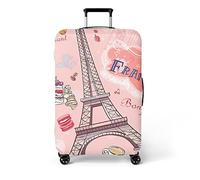 wxlmom Funda Maleta Grande Torre Eiffel Rosa De Viaje Suave De Anti-Polvo Fundas para Maletas,3D Elástica Luggage Cover con Cremallera,Equipaje De Viaje Cubierta(XL)